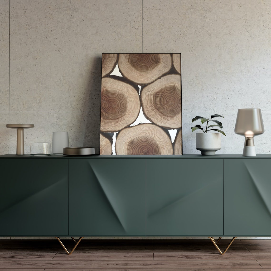 Tree Ring Print, Log Slice Home Decor - Image 3