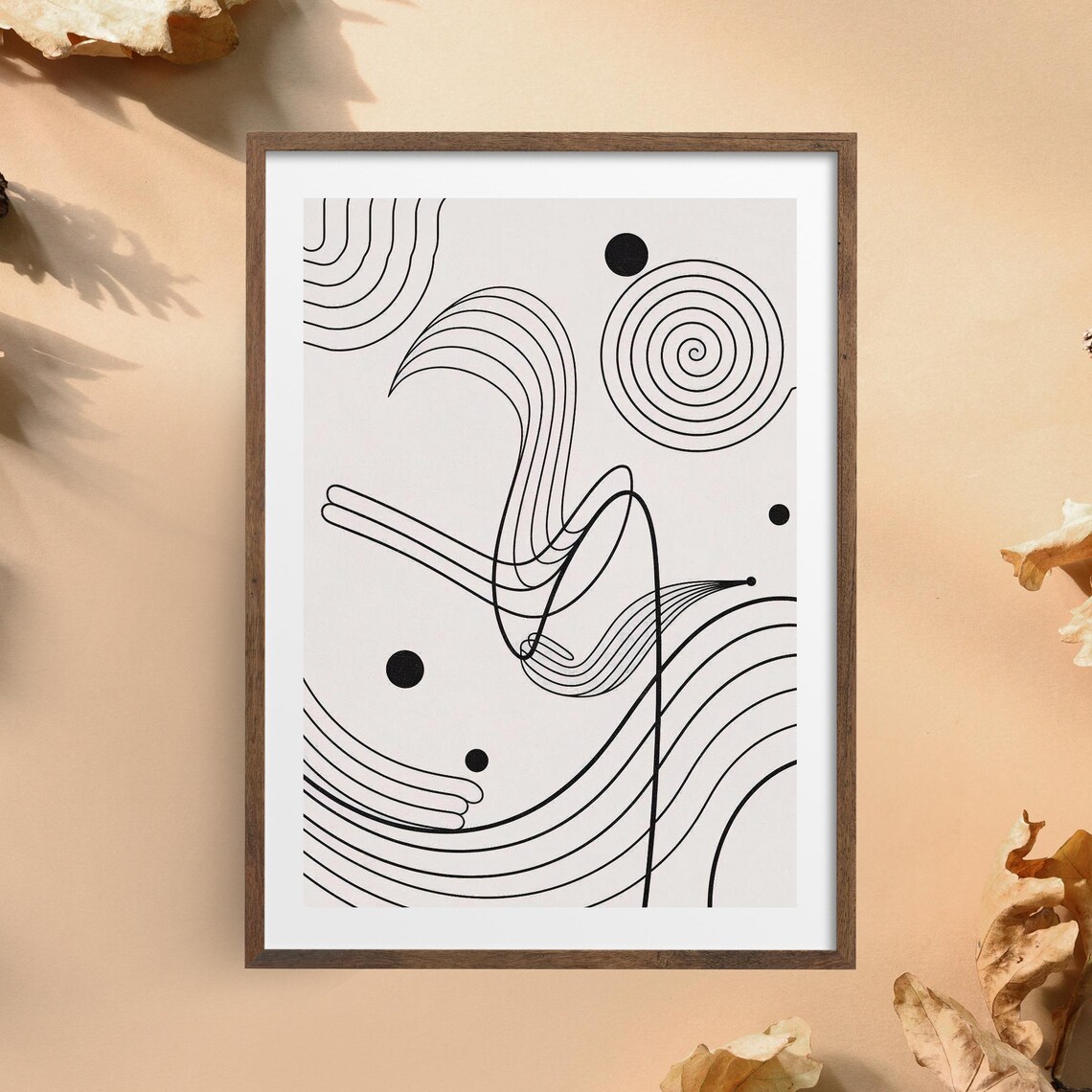 Abstract Line Art - Minimalist Geometric Art Print