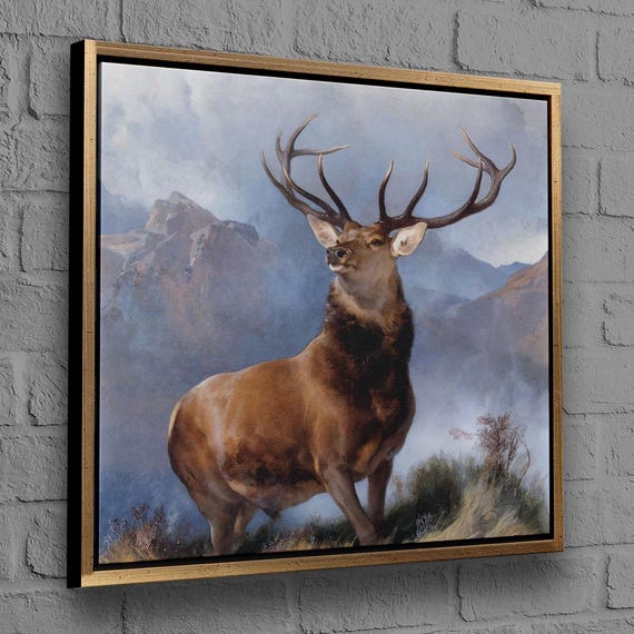 Deer Lover Canvas Poster Holiday Decor Art Animal Wild Print Large Wall Boho