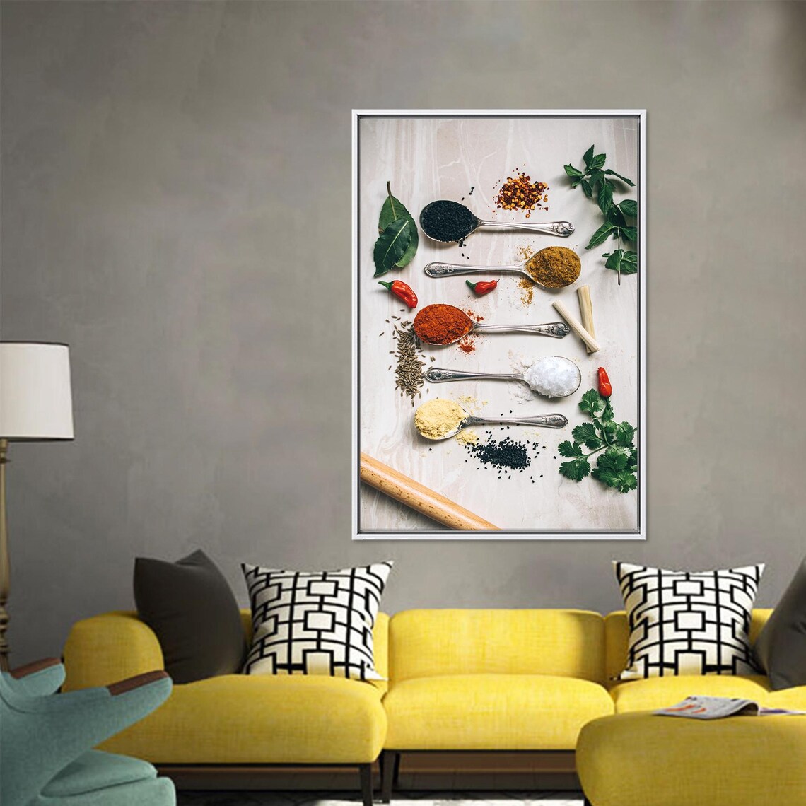 Spoon Herbs Print Christmas Kitchen Decor - Image 4