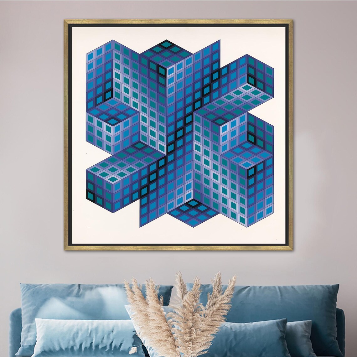 Victor Vasarely Gestalt Abstract Art, Modern - Image 2