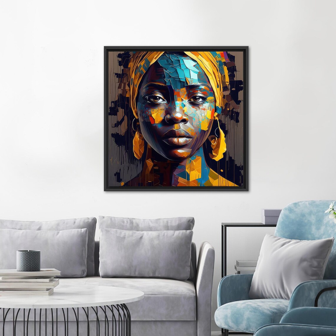 African Woman Glass Decor, Ethnic Wall Art - Image 3