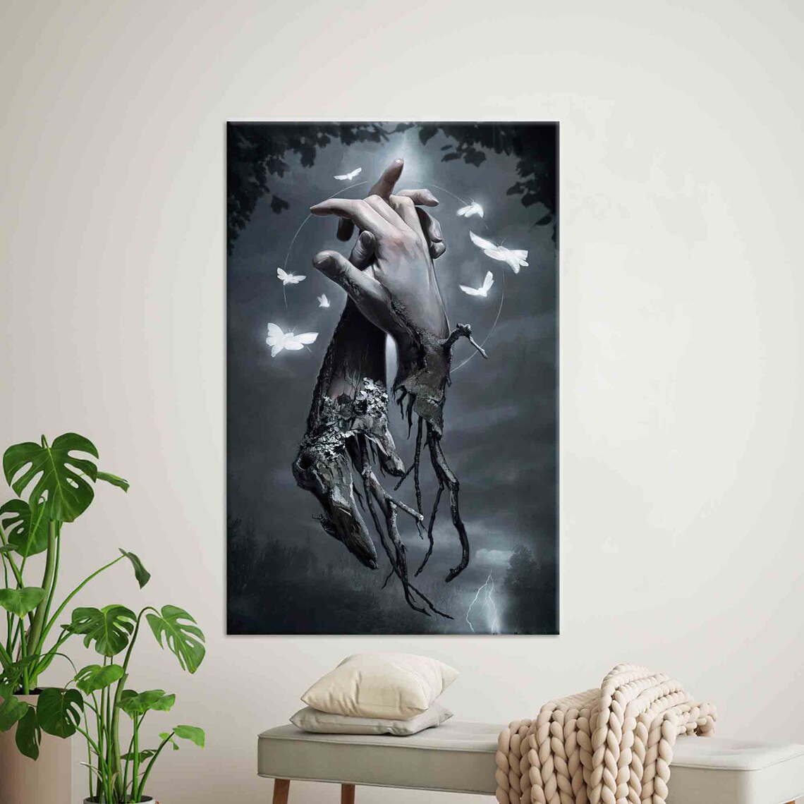 Surreal Hands Art, Modern Couple Artwork