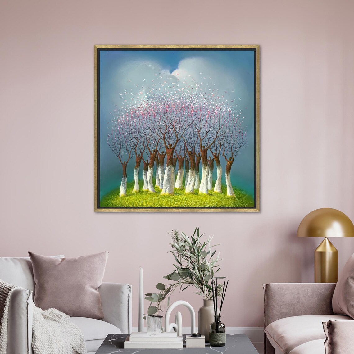Abstract Trees, Modern Tree Landscape Art Print - Image 2
