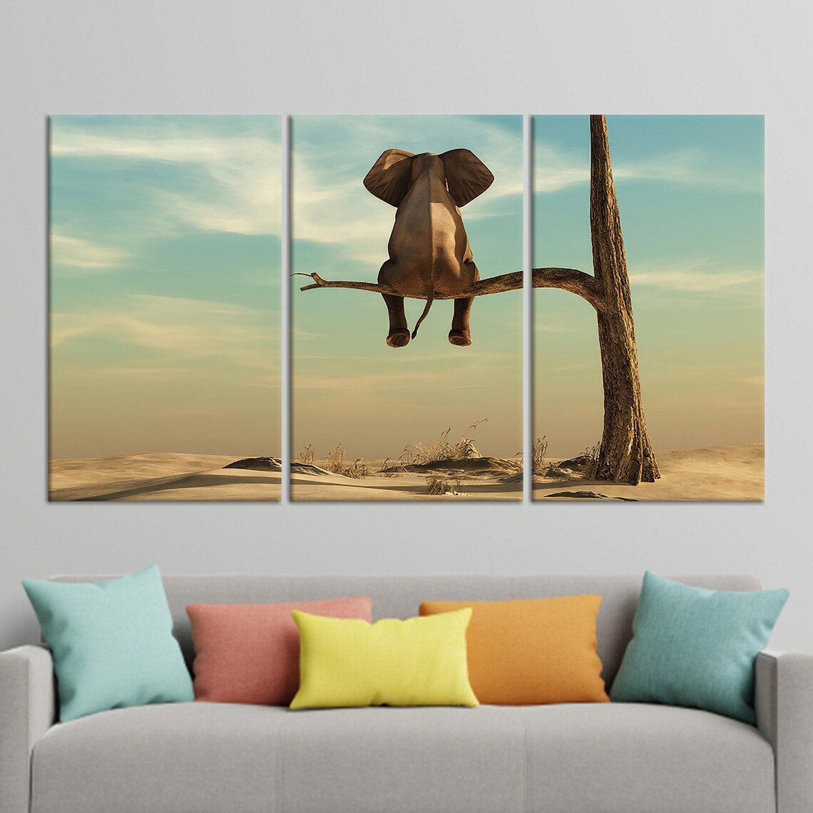 Abstract Elephant Surreal Animal Artwork Print - Image 2