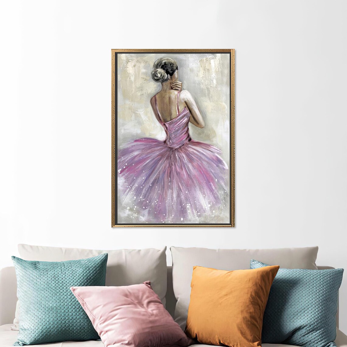 Ballerina Wall Hanging, Modern Glass Dancer Decor - Image 2