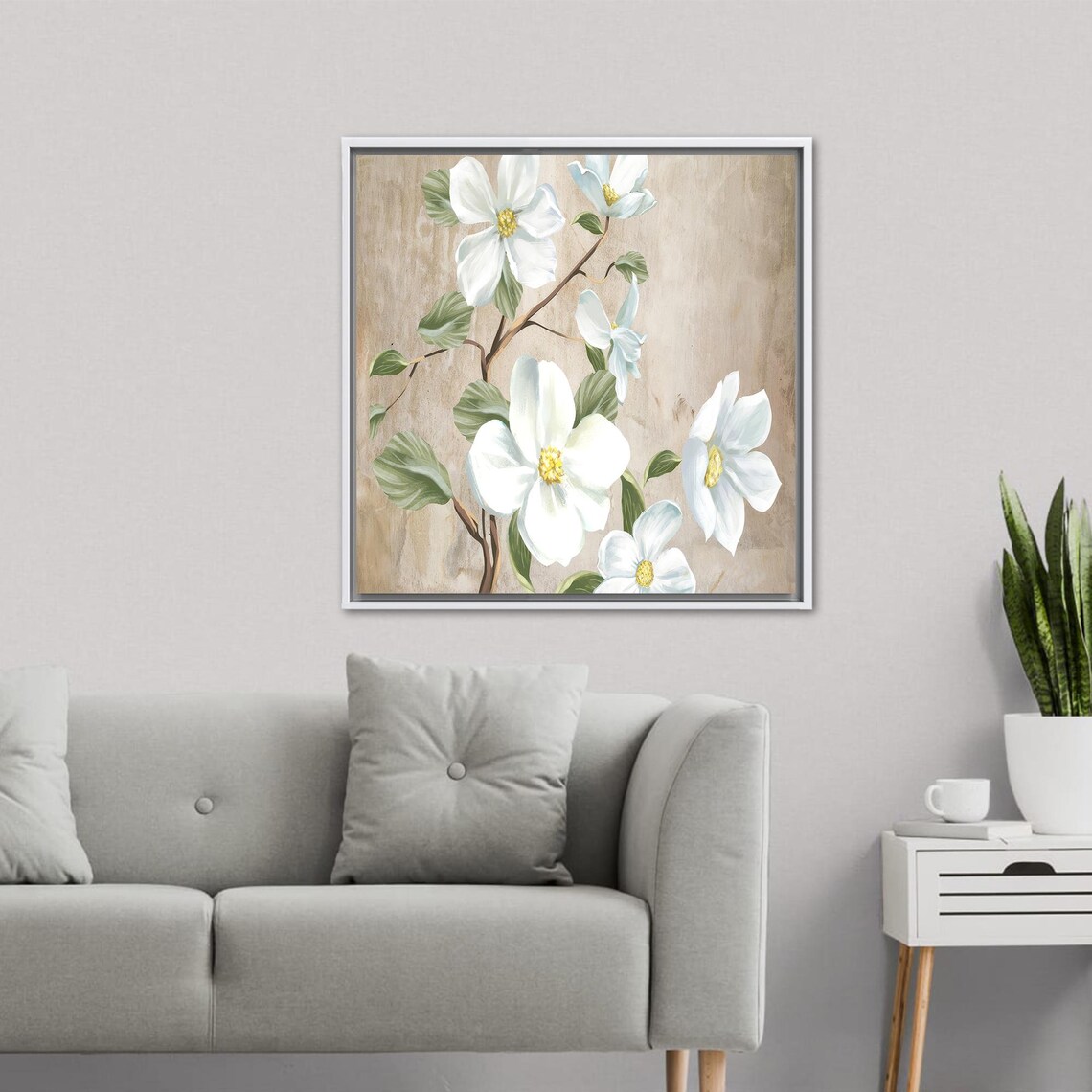 White Flowers, Daisy Artwork Personalized Gift - Image 4