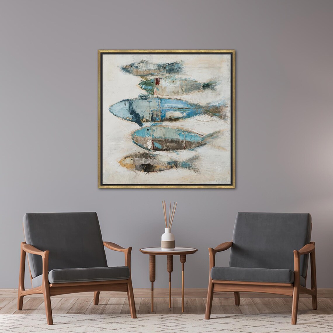 Fish Painting, Modern Animal Decor Art Print - Image 2