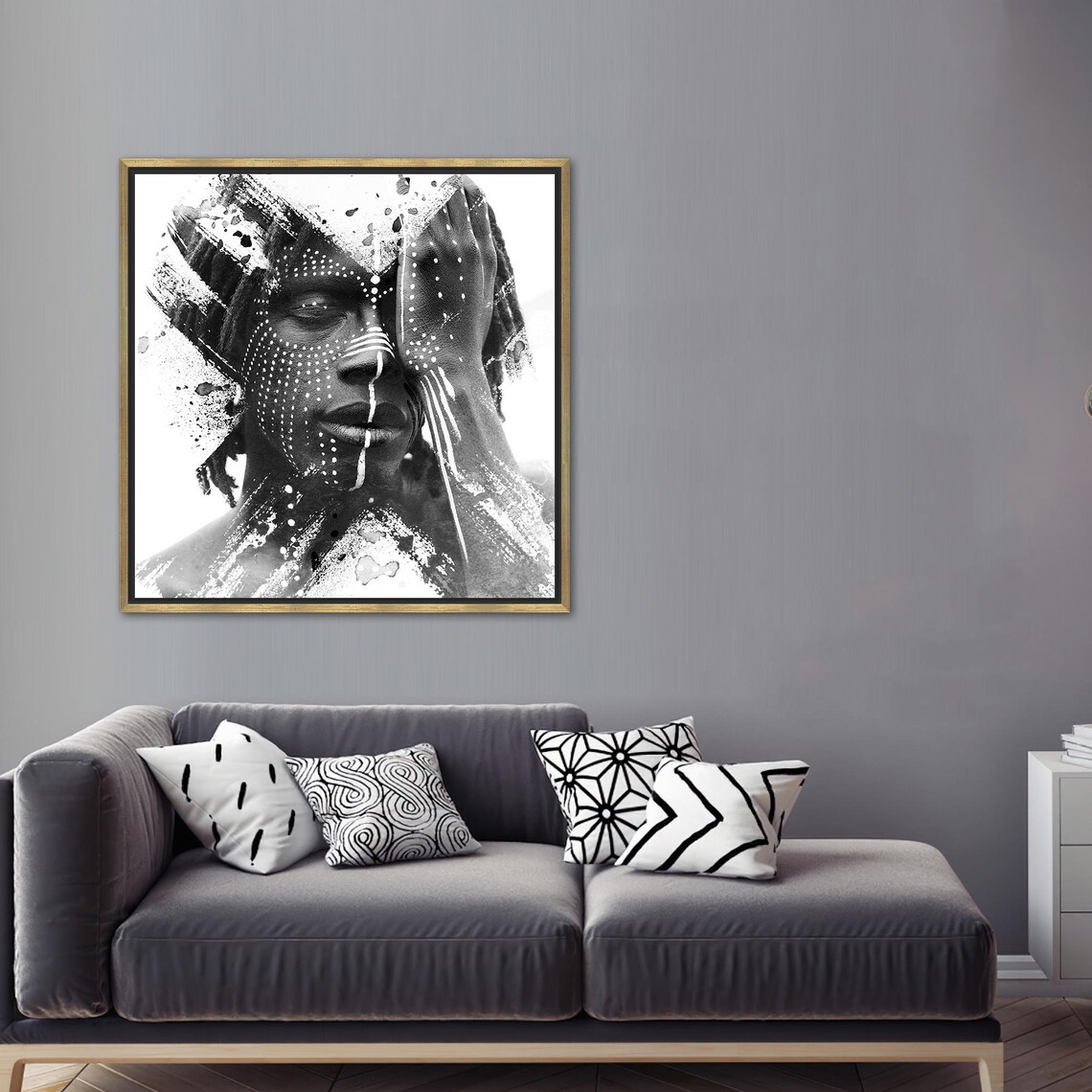 Abstract Glass African Portrait Art, Christmas Gifts - Image 2