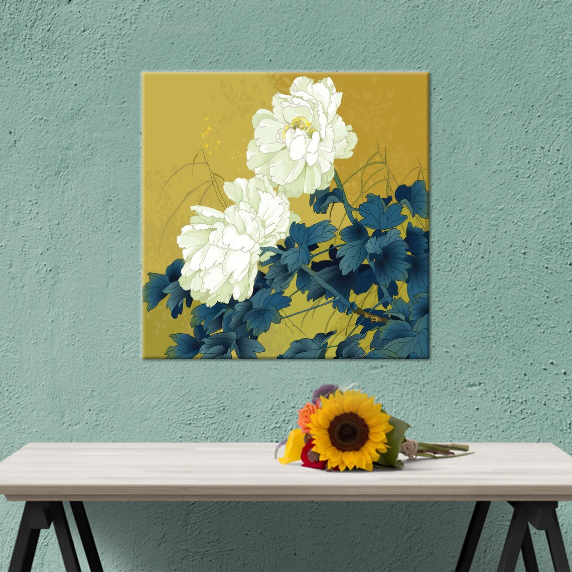 Abstract Floral Art, Modern Japanese Flowers