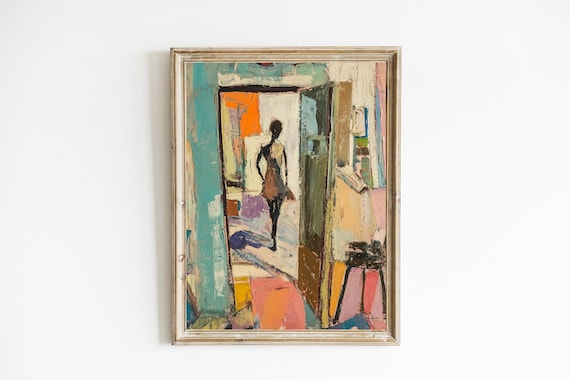 Abstract Woman Contemporary Wall Print Cubism Decor Art E940