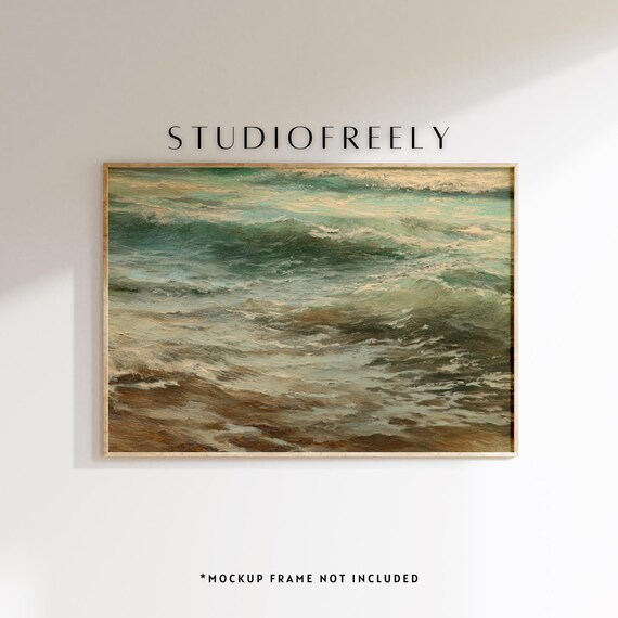 Seascape Oil Painting Print Coastal Wave Fine Art Poster