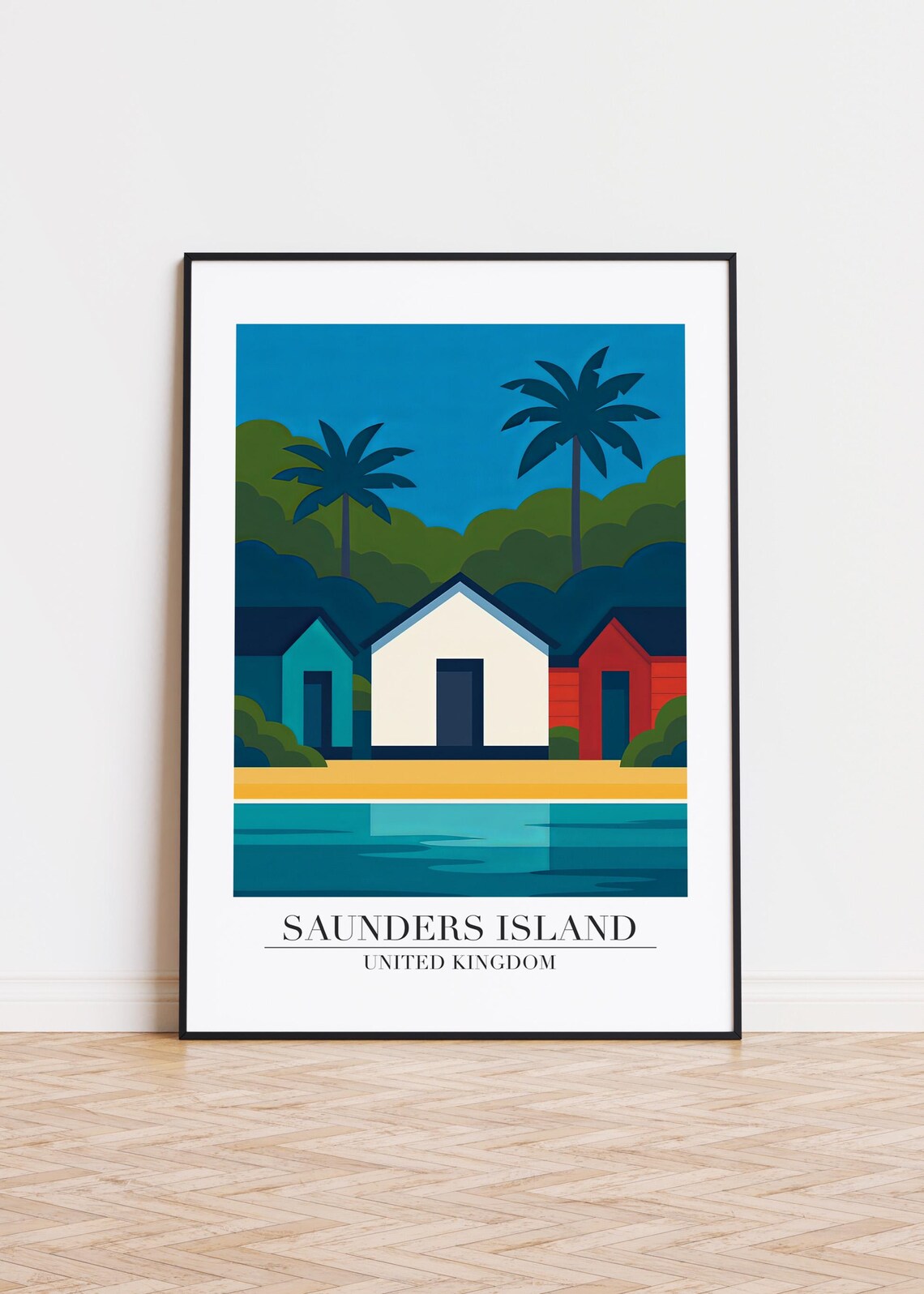 Saunders Island United Kingdom Travel Poster