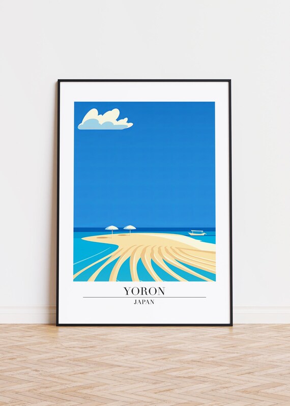 Yoron Cityscape Poster Modern Japan Illustration Art