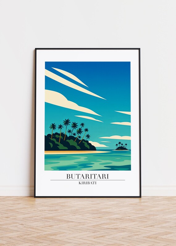 Butaritari City Poster Kiribati Illustration Art Print