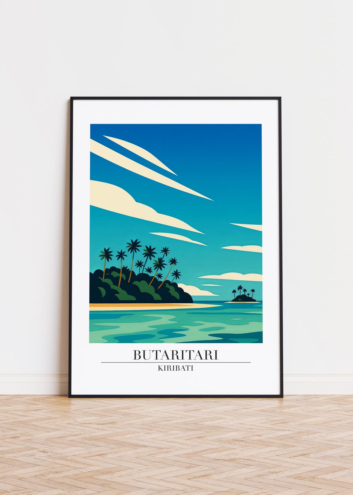 Butaritari City Poster Kiribati Illustration Art Print