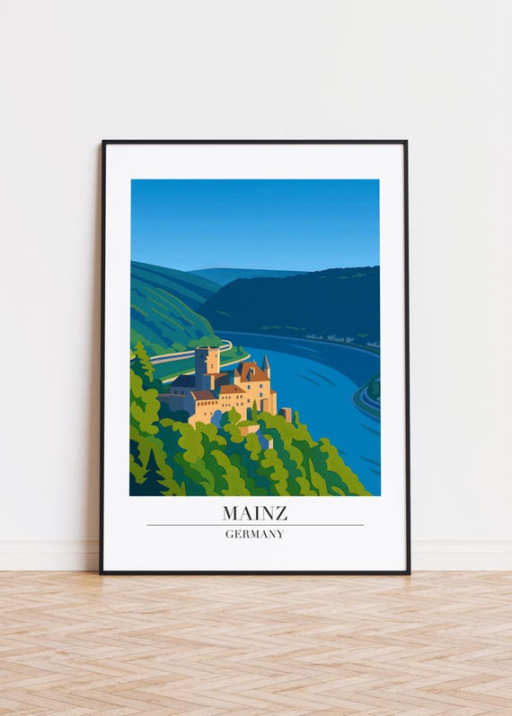 Mainz Germany Poster City Skyline Art Print