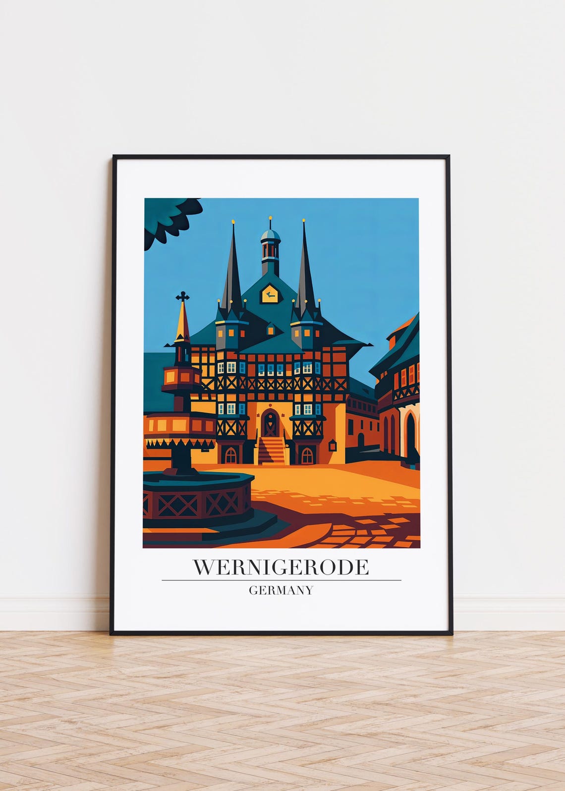 Wernigerode Germany Poster City Skyline Art Print