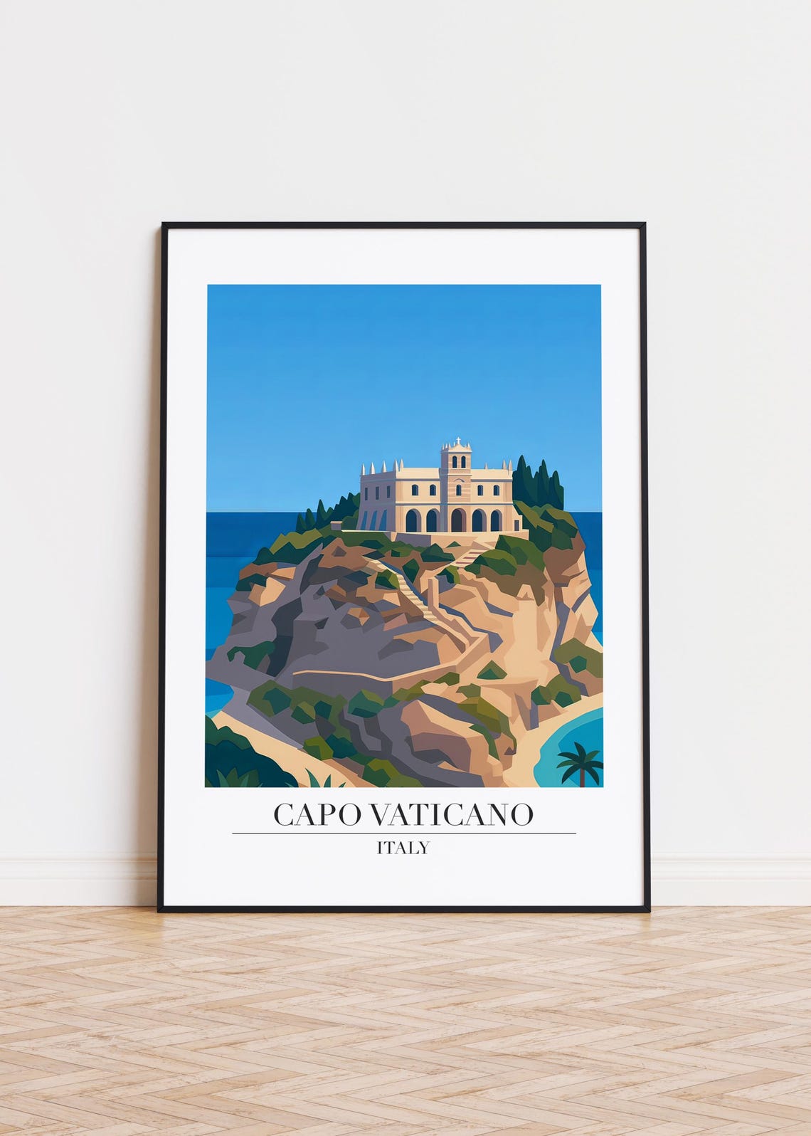 Capo Vaticano Italy Travel Poster