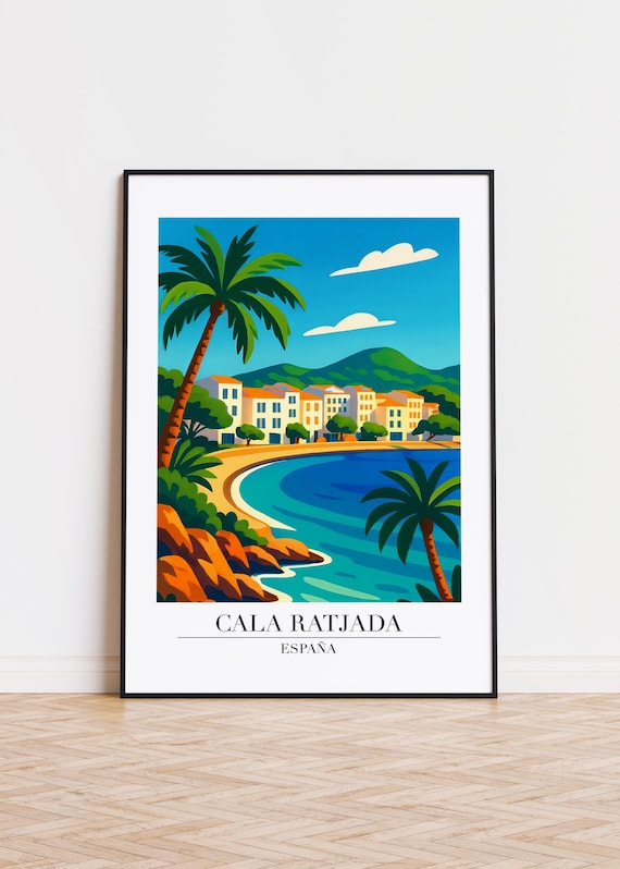 Cala Ratjada Spain Modern Travel Poster