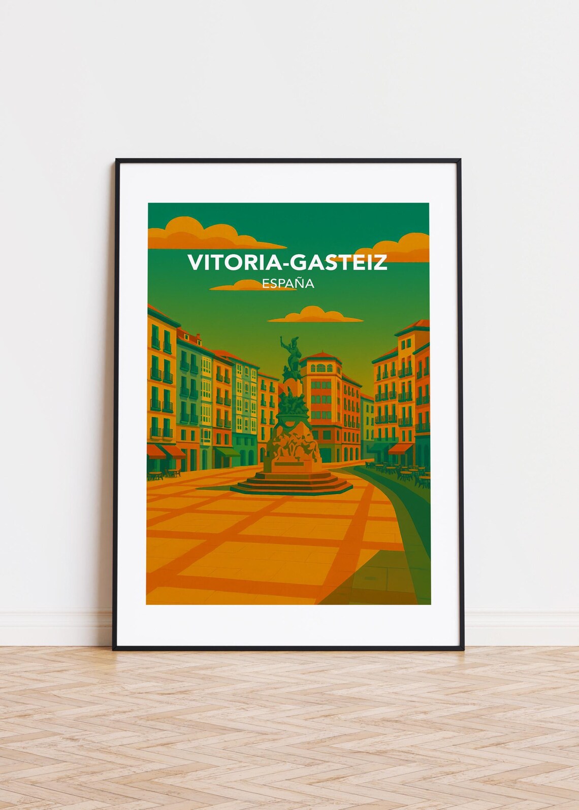 Vitoria-Gasteiz City Modern Travel Poster