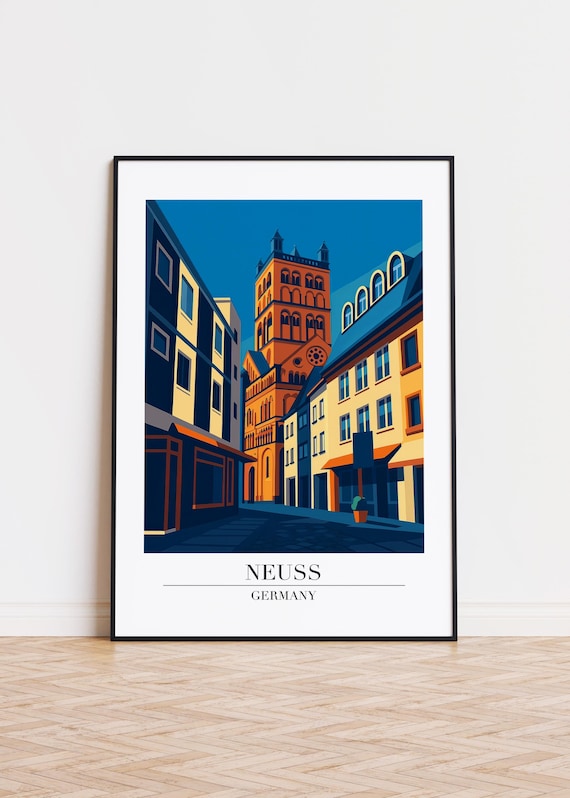 Neuss Germany Poster City Illustration Art Print