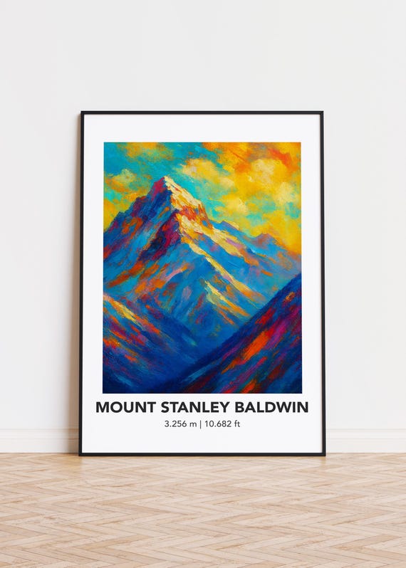 Mount Stanley Baldwin Poster Modern Mountain Art Print