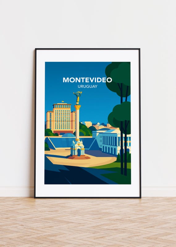 Montevideo Uruguay Poster City Skyline Art Print