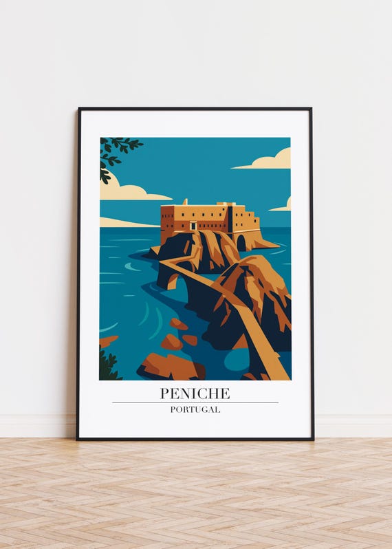 Peniche Spain Poster Modern City Art Print