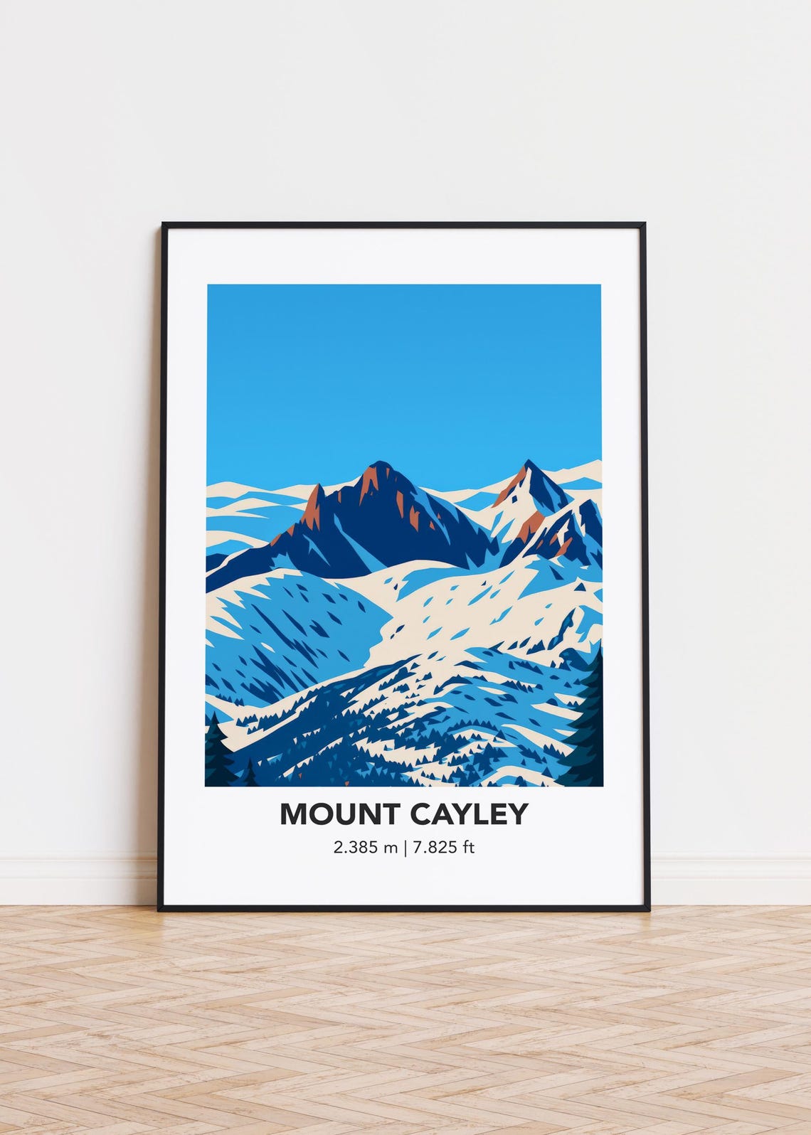 Mount Cayley Poster Modern Minimalist Mountain Art Print