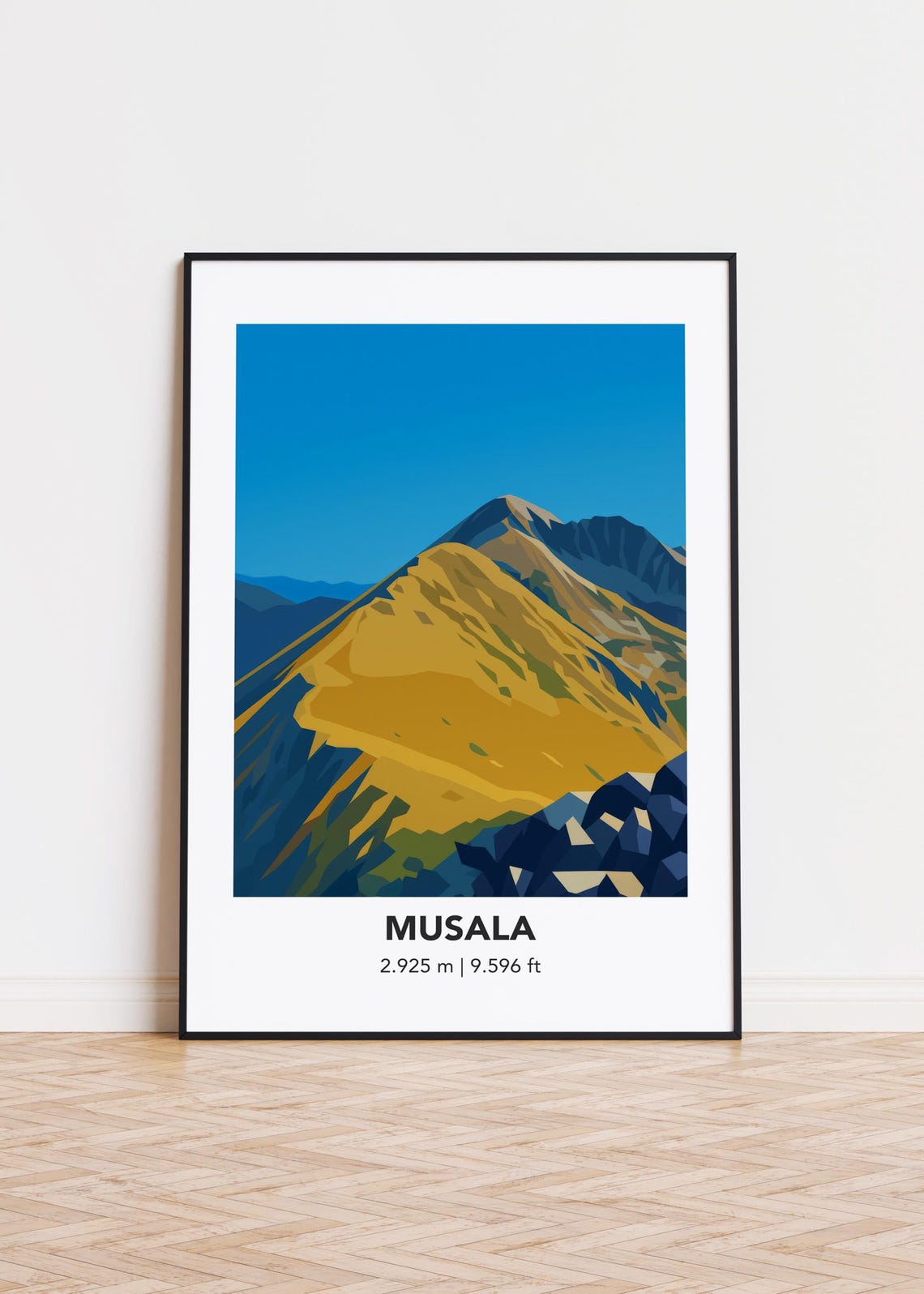 Musala Poster Mountain Print Modern Minimalist Art