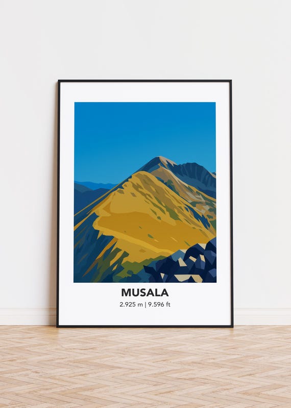 Musala Poster Mountain Print Modern Minimalist Art