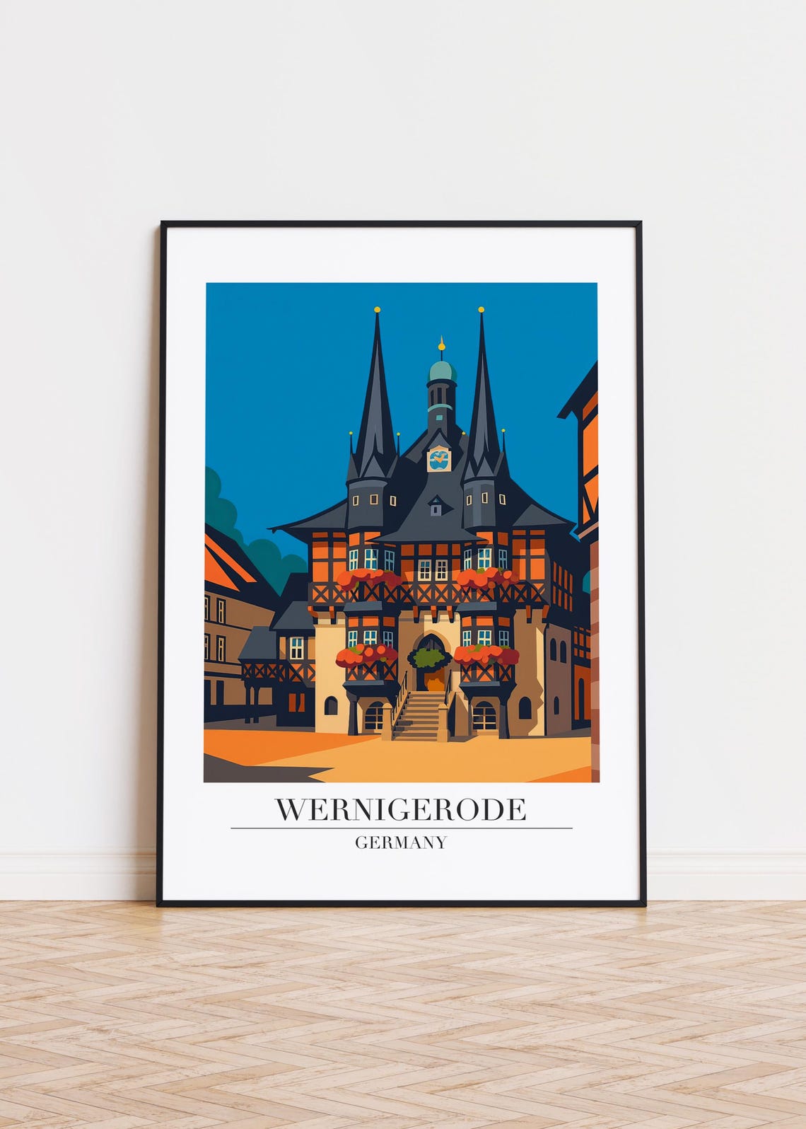Wernigerode Germany Poster City Skyline Art Print