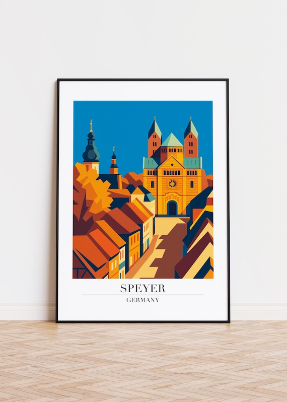 Speyer Germany Poster City Illustration Art Print