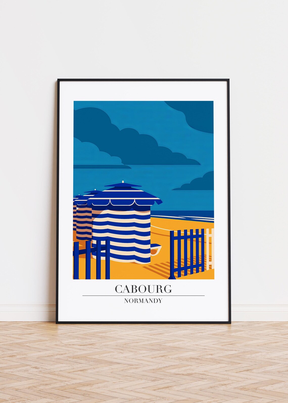 Cabourg France Minimalist Travel Poster
