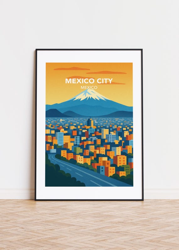 Mexico City Modern Travel Poster