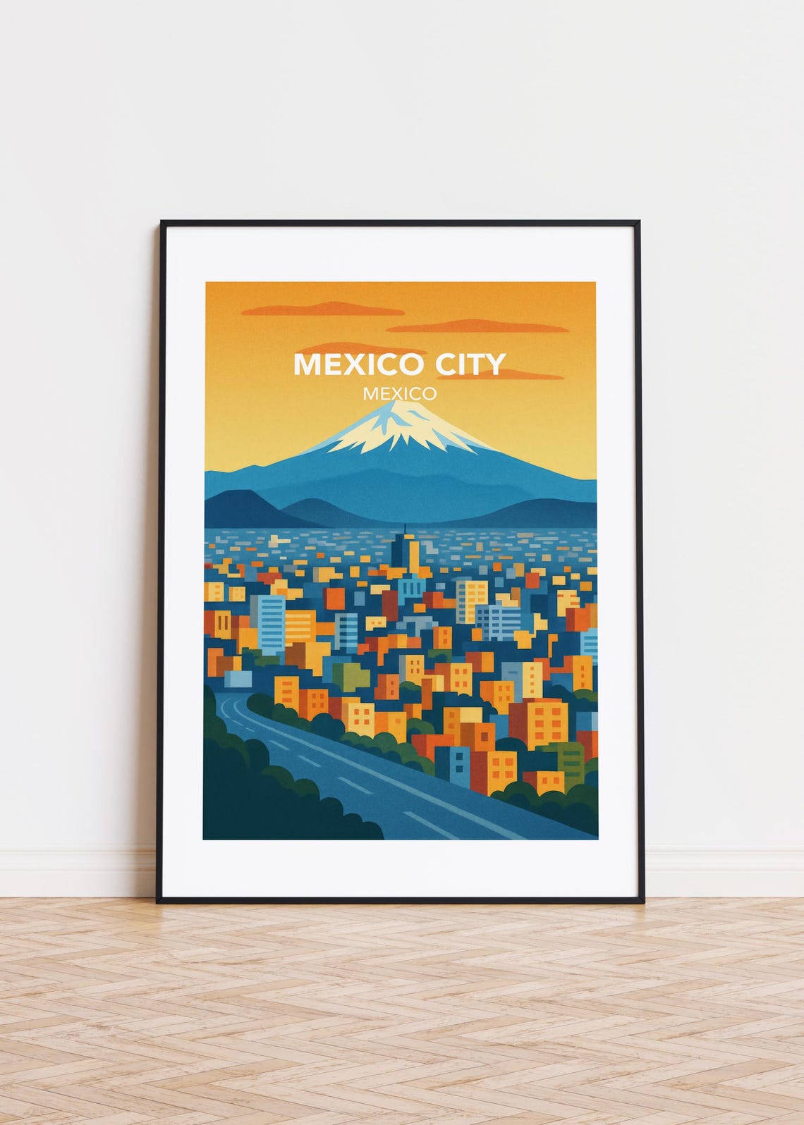Mexico City Modern Travel Poster