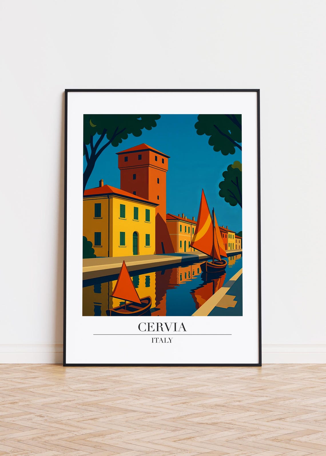 Cervia Italy Poster Modern City Art Print