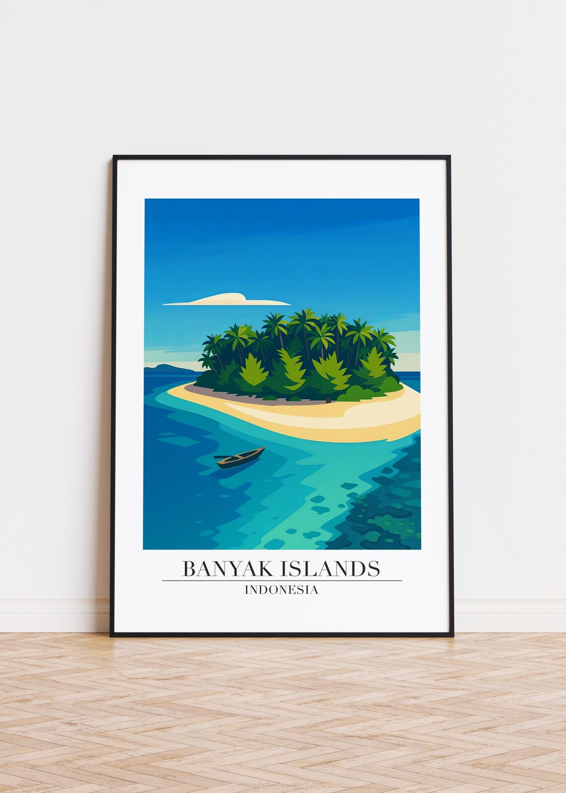 Banyak Islands Indonesia Travel Poster