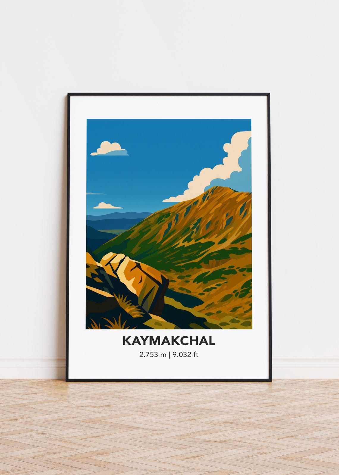 Kaymakchal Mountain Print Modern Minimalist Art Poster