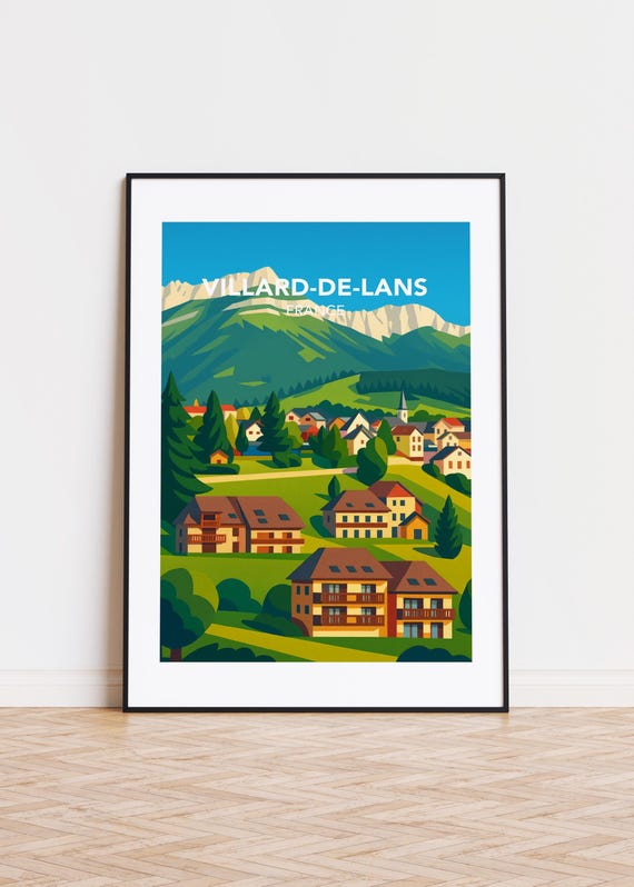 Villarddelans France Poster Skyline Art Print