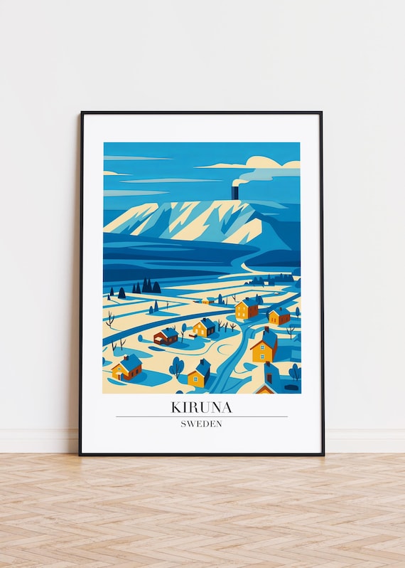 Kiruna Sweden Poster City Illustration Art Print