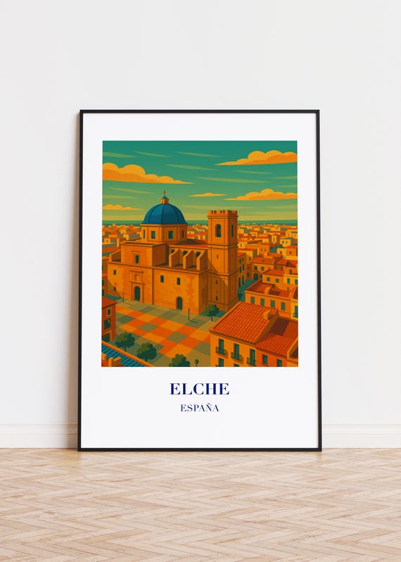 Elche Spain Poster Modern City Art Print