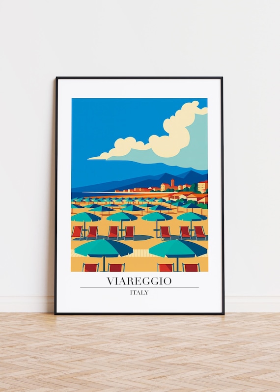 Viareggio Italy Modern Travel Poster