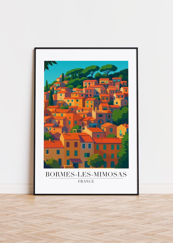 Bormeslesmimosas France Travel Poster