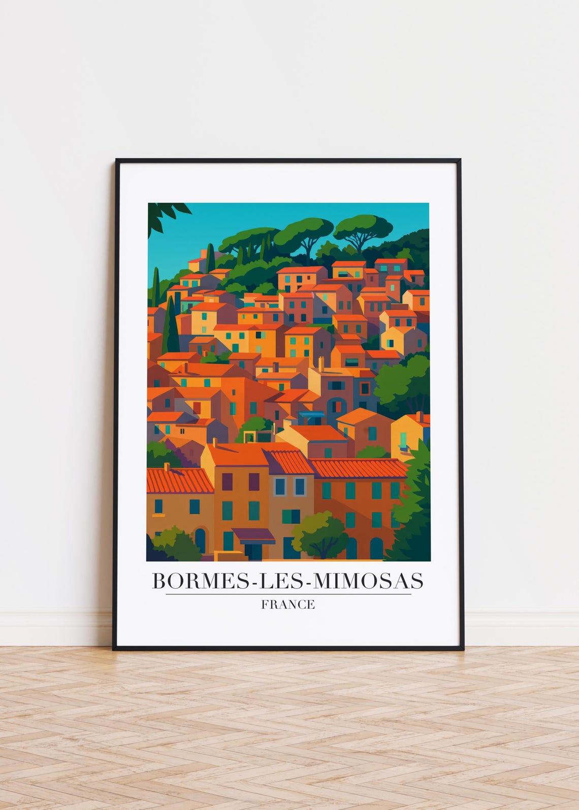 Bormeslesmimosas France Travel Poster