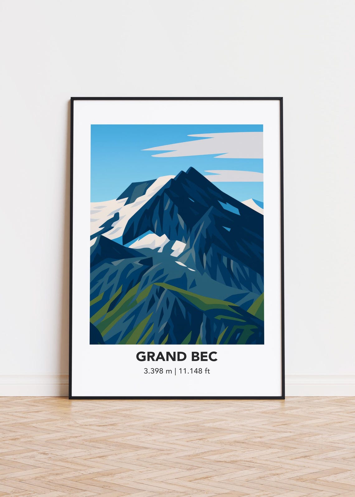 Grand Bec Mountain Poster Print