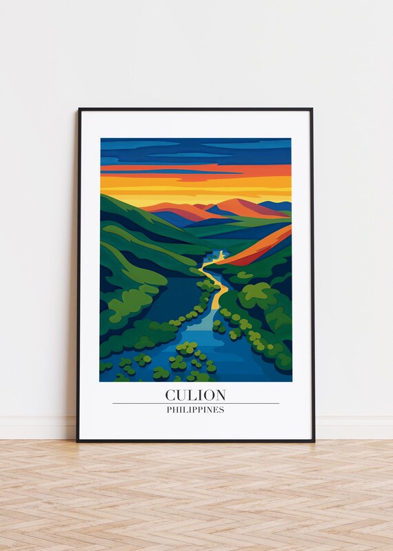 Culion Philippines Poster Modern Travel Illustration Art