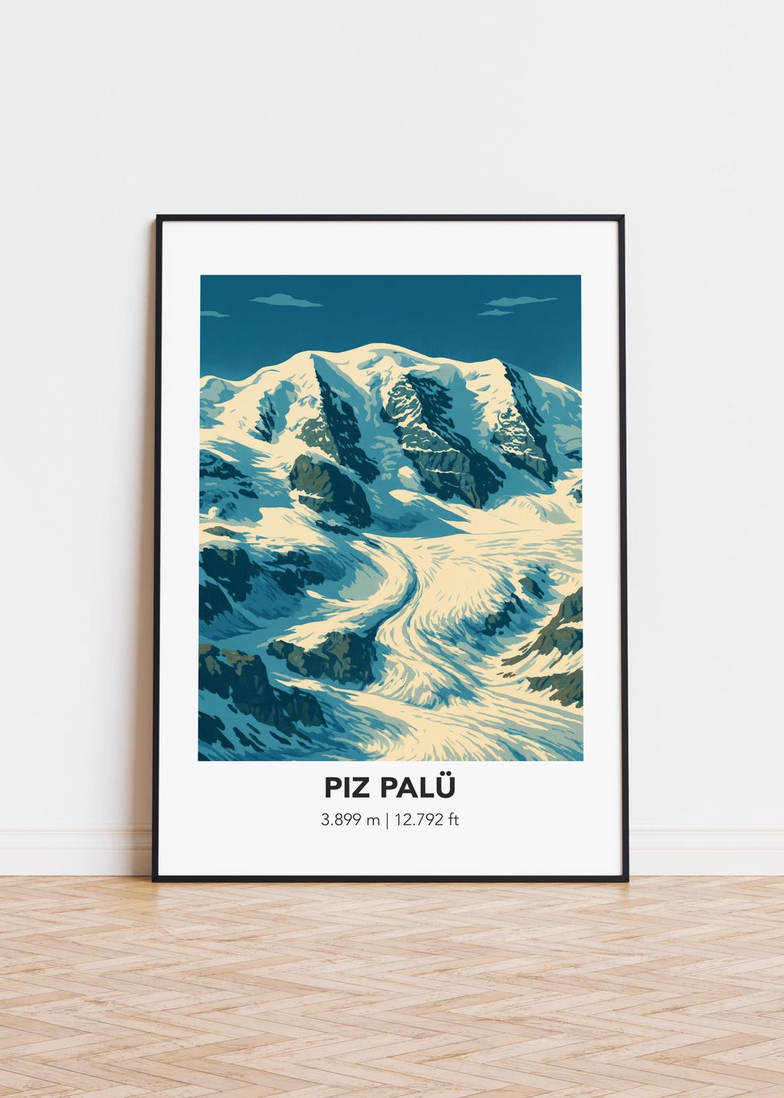 Piz Pal Poster, Mountain Art Print