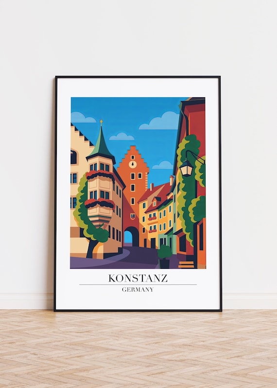Konstanz Germany Poster City Illustration Art Print